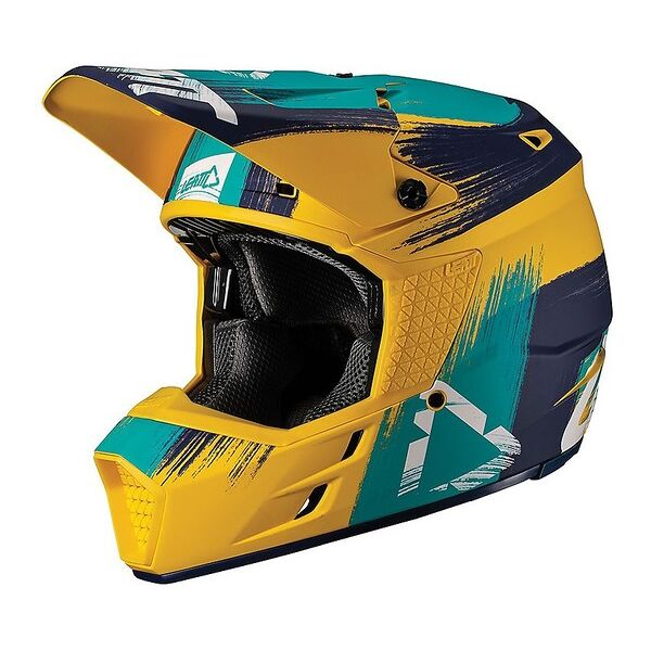 casco moto cross enduro leatt gpx 3.5 v19.2 oro teal taglia 2xl