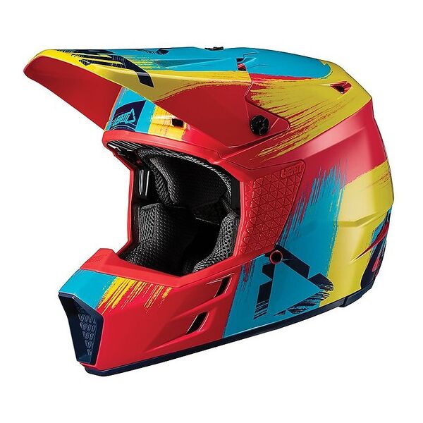 casco moto cross enduro leatt gpx 3.5 v19.2 rosso lime taglia xl