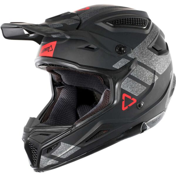 casco moto cross enduro leatt gpx 4.5 v4 nero brushed taglia xl