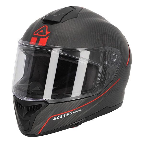 casco moto integrale acerbis tarmak 2206 carbonio nero rosso taglia 2x