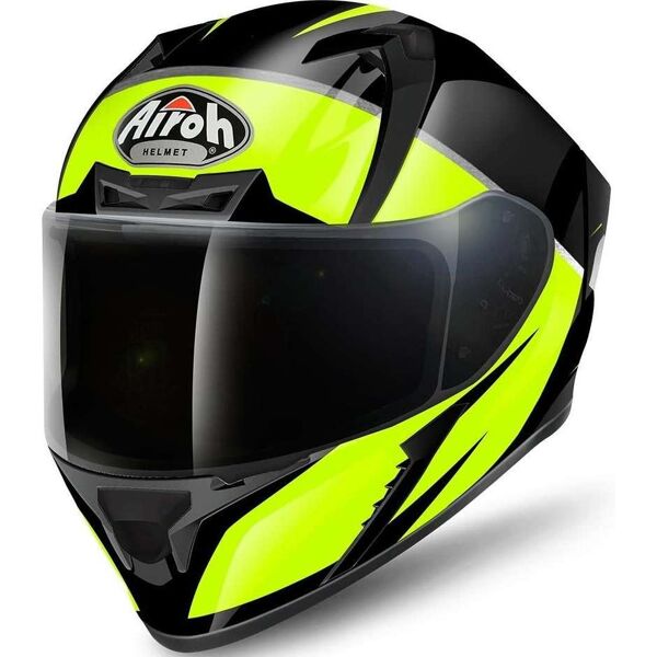 casco moto integrale airoh valor eclipse giallo lucido taglia 2xl