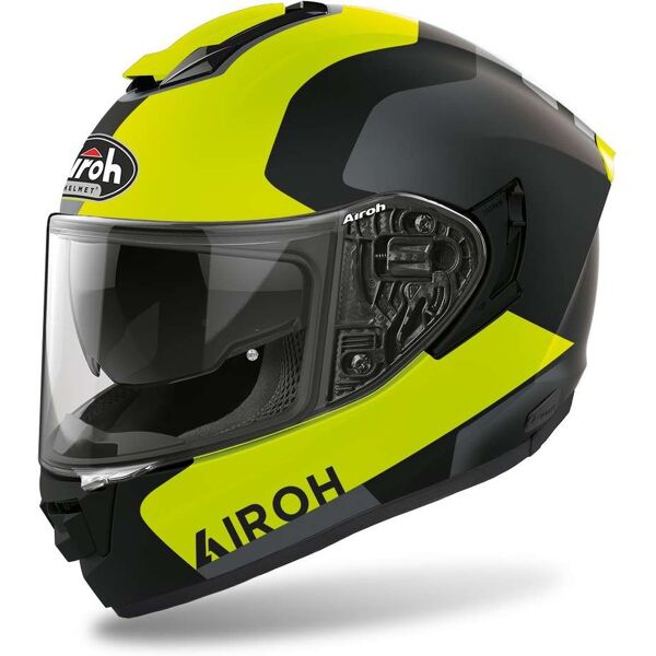 casco moto integrale in fibra airoh st 501 dock giallo opaco taglia s