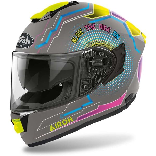 casco moto integrale in fibra airoh st 501 power opaco taglia xs