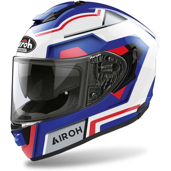 casco moto integrale in fibra airoh st 501 square blu rosso taglia xl