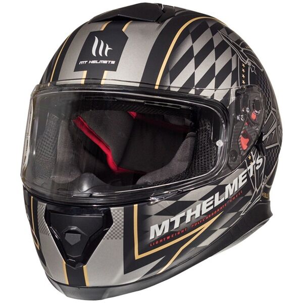 casco moto integrale mt helmets thunder3 sv isle of man nero taglia xs