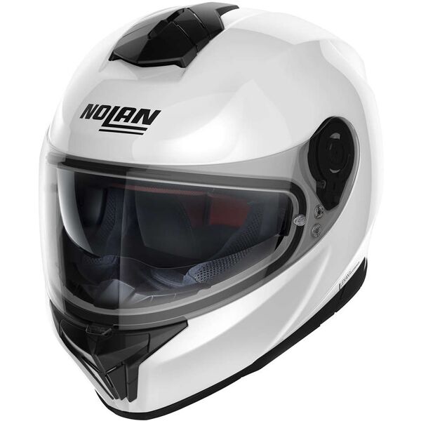 casco moto integrale nolan n80-8 special n-com 015 pure bian taglia 2x