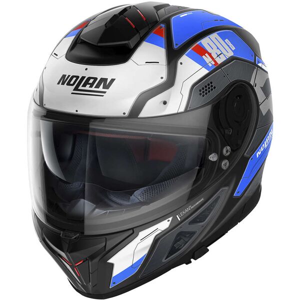 casco moto integrale nolan n80-8 starscream n-com 036 blu op taglia s