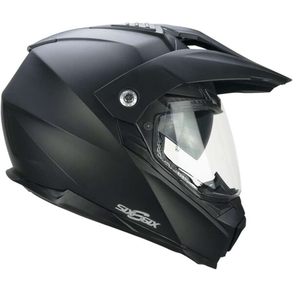 casco moto integrale off road cgm 666a twin mono nero opaco taglia m