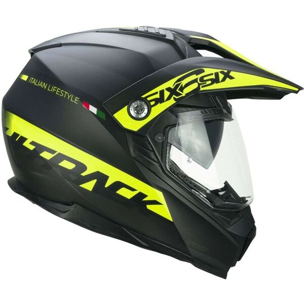 casco moto integrale off road cgm 666s twin hitrack nero gia taglia l