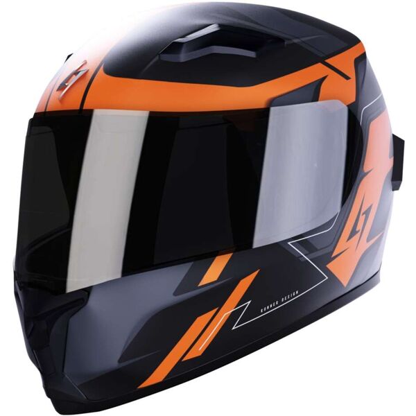 casco moto integrale stormer wise runner arancio opaco taglia xl