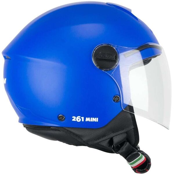 casco moto jet bambino cgm 261a mini mono azzurro opaco taglia m