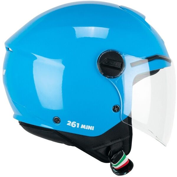 casco moto jet bambino cgm 261a mini mono celeste taglia m