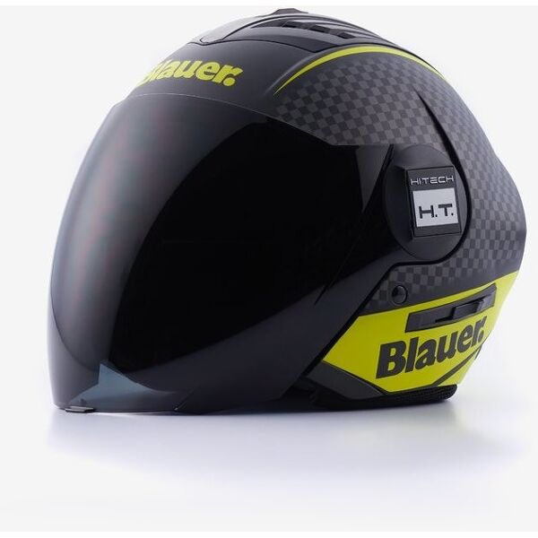 casco moto jet blauer doppia visiera real grafica b nero gia taglia xs