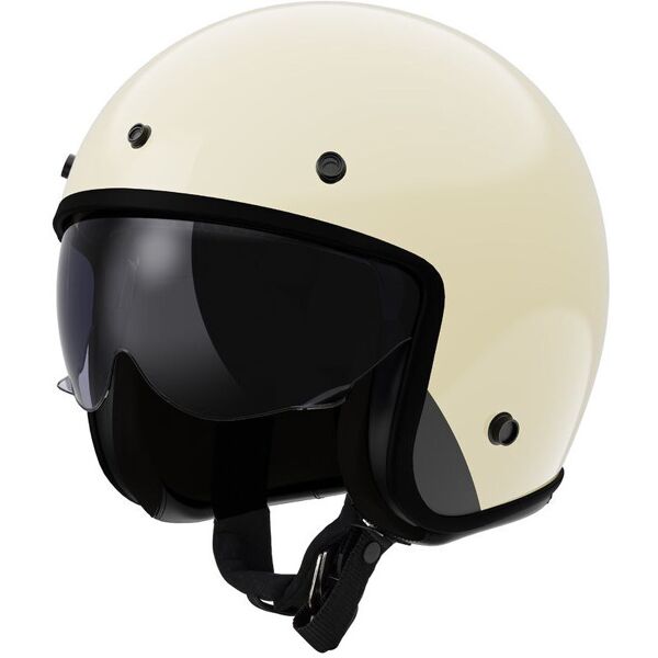 casco moto jet cafè racer ls2 of601 bob 2 crema taglia xs