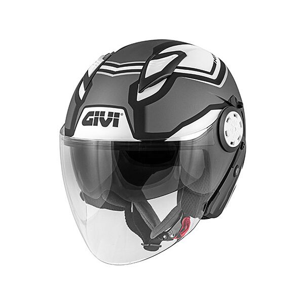 casco moto jet givi 12.3 stratos shade titanio opaco nero bi taglia s