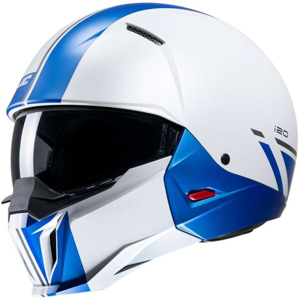 casco moto jet hjc i20 batol mc2sf bianco blu opaco taglia xl