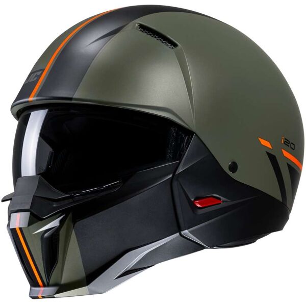 casco moto jet hjc i20 batol mc4sf verde opaco taglia m