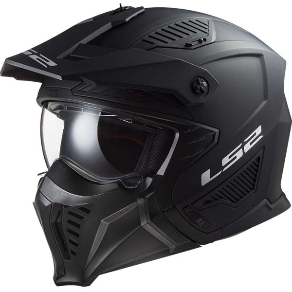 casco moto jet ls2 of606 drifter solid nero opaco taglia l