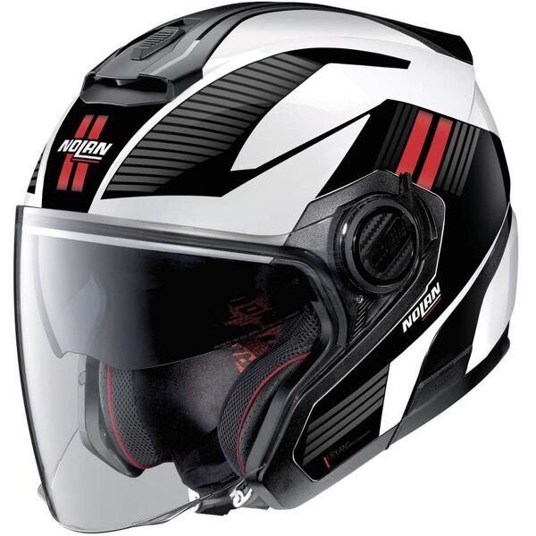 casco moto jet nolan n40-5 06 crosswalk n-com 035 nero rosso taglia 2x