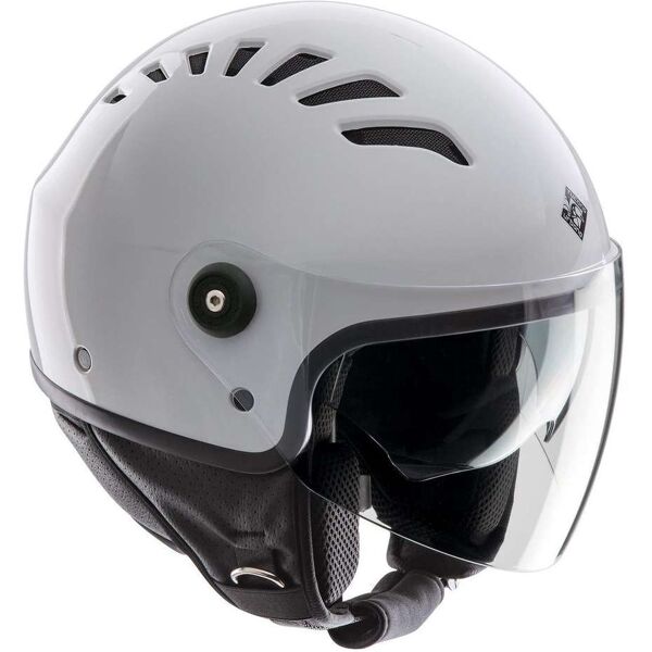 casco moto jet tucano urbano el top bianco ghiaccio lucido taglia l