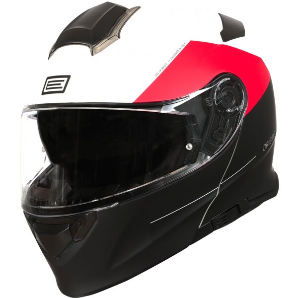 casco moto modulare origine delta basic virgin rosso nero ti taglia xl