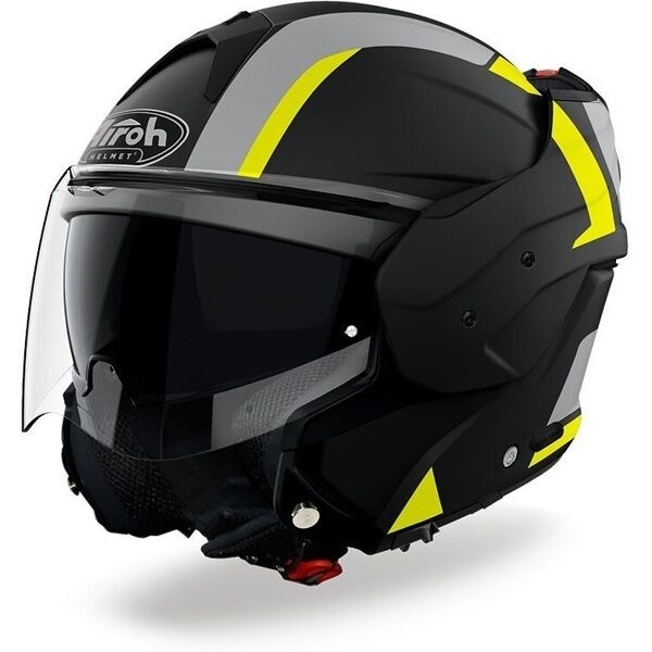 casco moto modulare p/j airoh mathisse explorer giallo opaco taglia xl