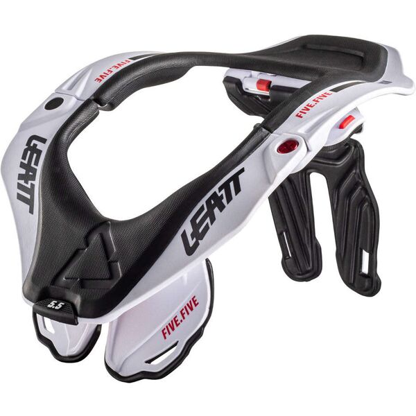 collare moto cross mtb leatt 5.5 neck brace bianco taglia s/m