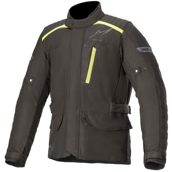 giacca moto alpinestars gravity drystar jacket nero giallo f taglia s