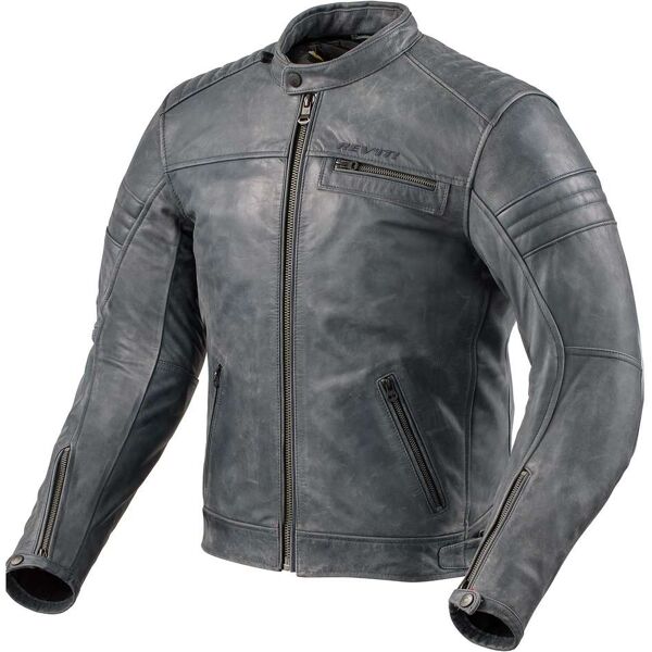 giacca moto in pelle rev'it resteless blu taglia 52