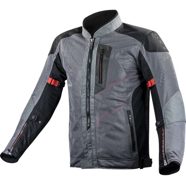 giubbotto moto estivo ls2 alba man grigio scuro certificato taglia 4xl