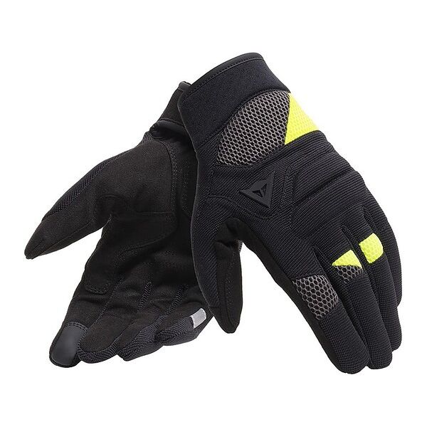 guanti moto in tessuto dainese fogal unisex nero giallo fluo taglia xs