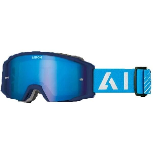 occhiali maschera moto cross airoh blast xr1 blu opaco lente taglia un