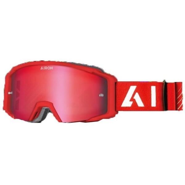 occhiali maschera moto cross airoh blast xr1 rosso opaco len taglia un