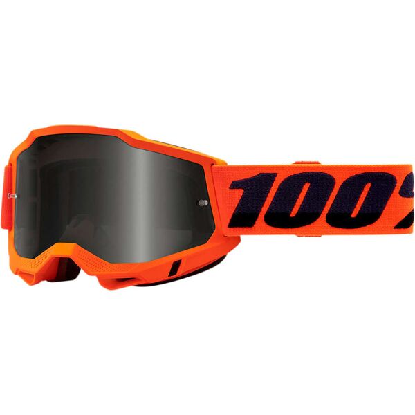 occhiali moto cross enduro 100% strata sand 2 neon orange le taglia un