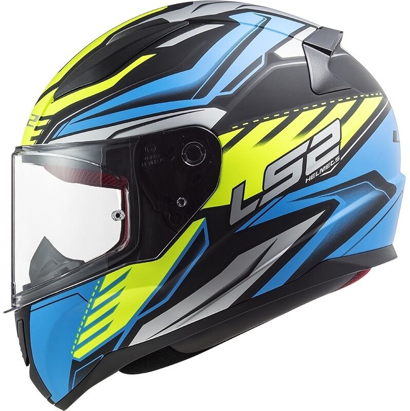 casco integrale moto ls2 ff353 rapid gale nero blu giallo op taglia xl