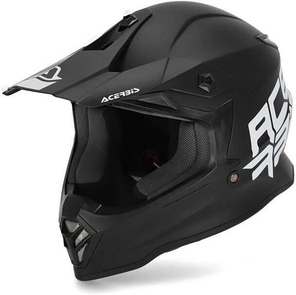 casco moto cross enduro acerbis steel junior nero opaco taglia 50