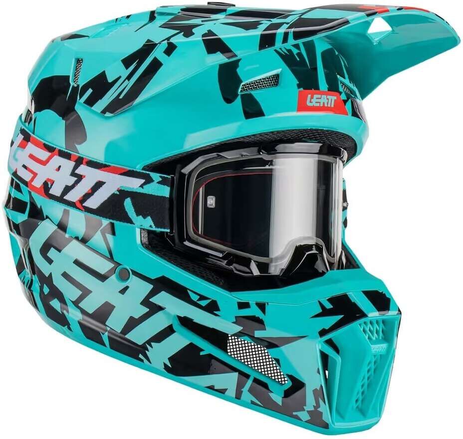 casco moto cross enduro leatt 3.5 v23 fuel con maschera taglia s