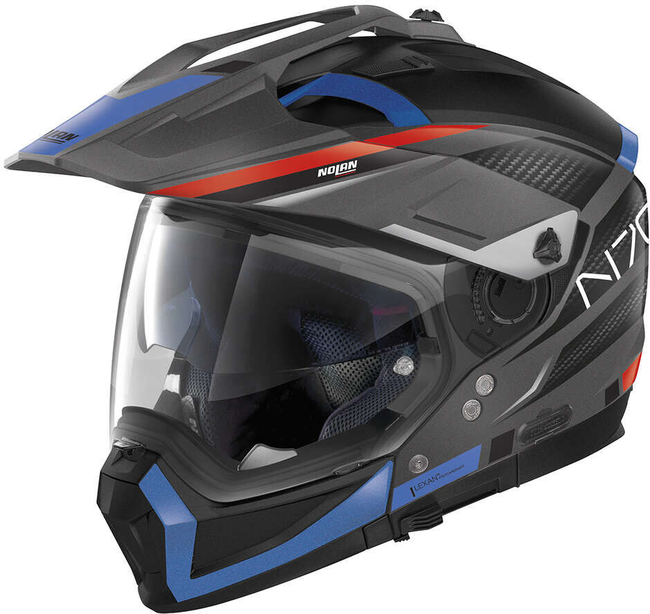 casco moto crossover nolan n70-2 x 06 earthquake n-com 048 l taglia m