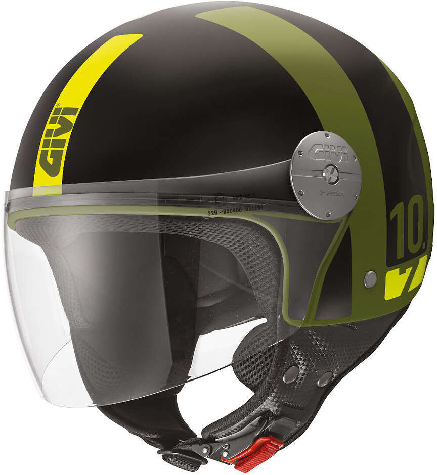 casco moto jet givi modello 10.7 mini-j concept nero opaco v taglia l