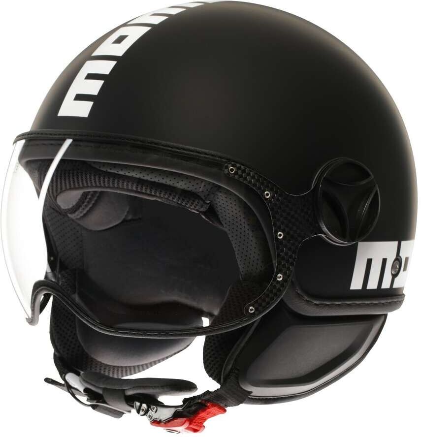 casco moto jet momo design fgtr classic mono nero opaco bian taglia s