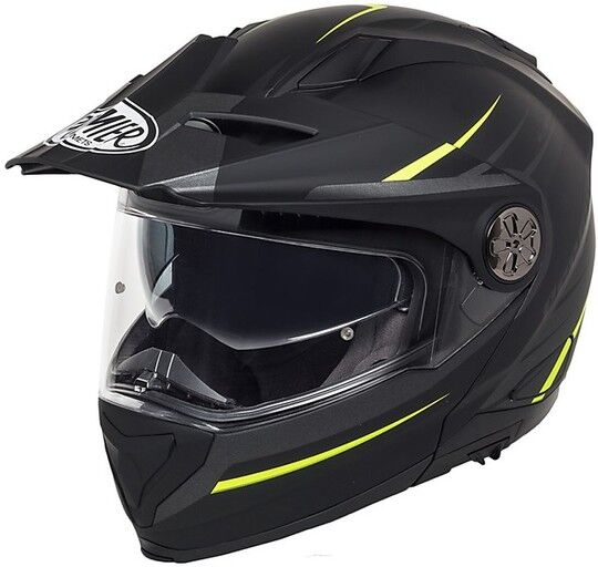 casco moto modulare dual sport premier x-trail mo y bm nero taglia xs