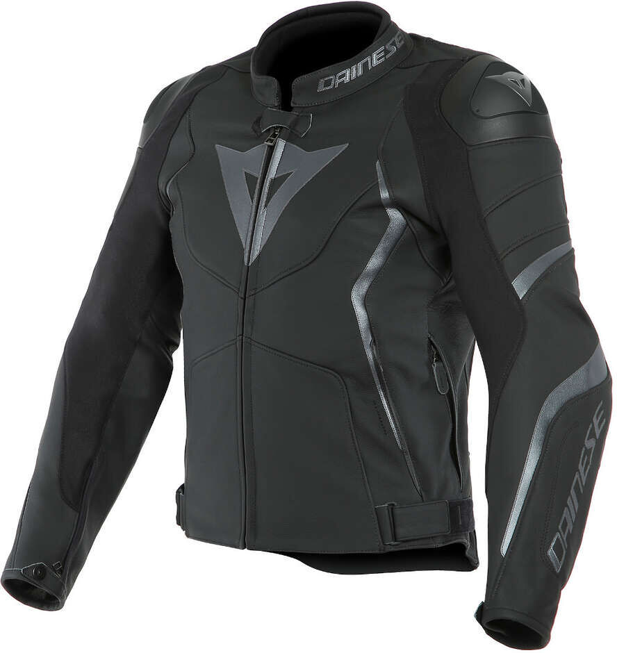 giubbotto moto in pelle dainese avro 4 nero antracite taglia 50