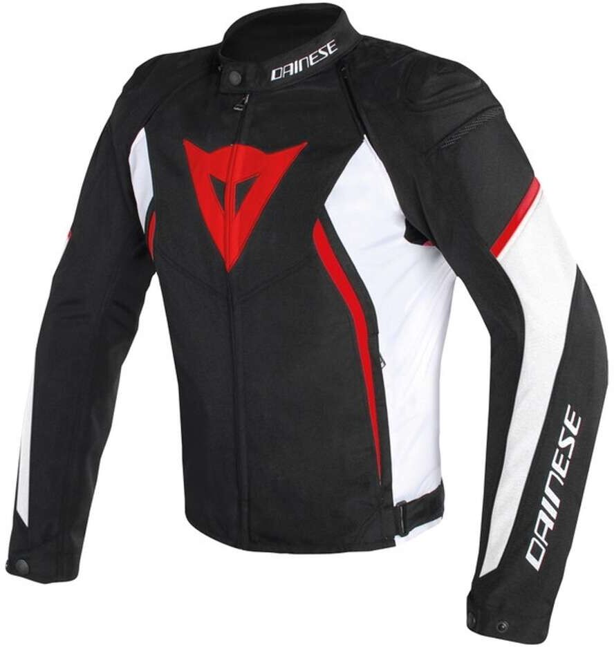 giubbotto moto in tessuto dainese avro d2 nero bianco rosso taglia 54