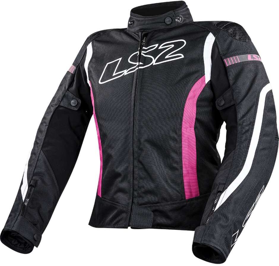 giubbotto moto tecnico sportivo ls2 gate lady nero rosa cert taglia s