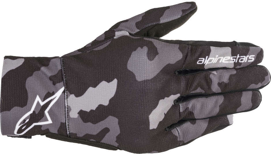 guanti moto bambino alpinestars youth reef nero grigio camo taglia l