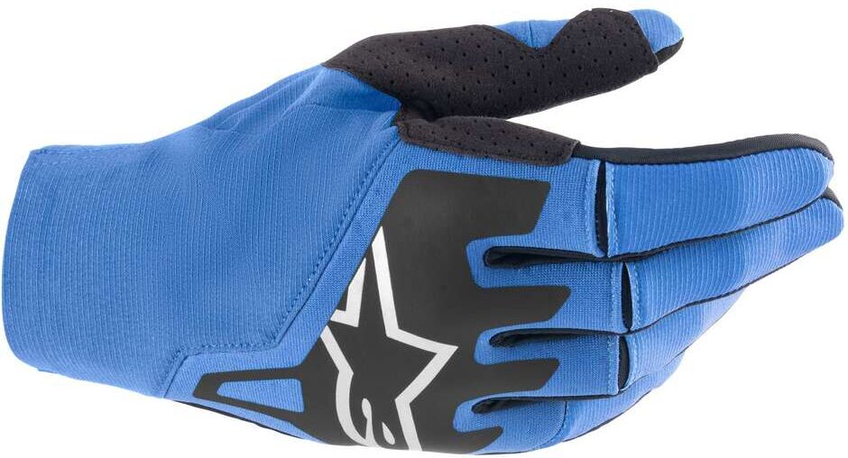 guanti moto cross enduro alpinestars techstar rame blue nero taglia l