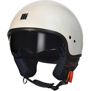 Casco Moto Jet Motocubo Wasp Bianco Perla Con Visierino Taglia M