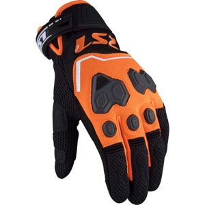 Guanti Moto Tessuto Ls2 Vega Man Nero Arancio Taglia S