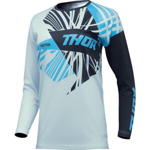 Thor Maglia Moto Cross Enduro Da Donna Sector Split Starlight Blu Taglia S