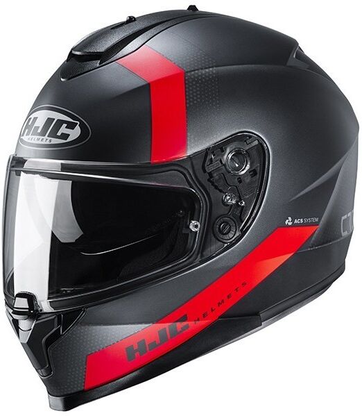 Casco Integrale Doppia Visiera Moto HJC C70 EURA MC1SF Nero taglia S